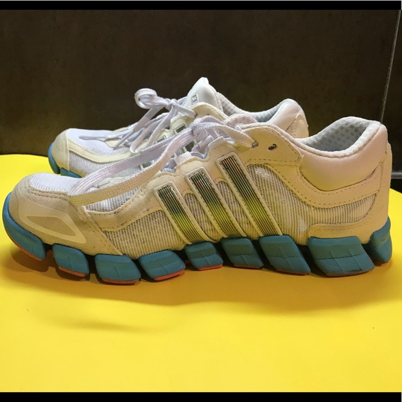 Adidas ClimaCool runners, white with blue , size 5.5 US - Picture 3 of 10